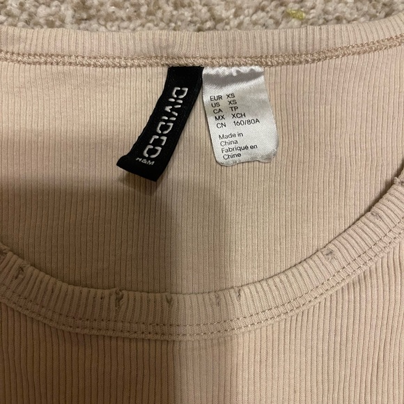 H&M Beige Ribbed Tank Top - Picture 2 of 2